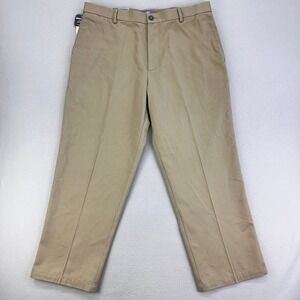 NEW Dockers Pants‎ Mens 36x29 Khaki Comfort Relaxed-Fit Flat Front Preppy Work